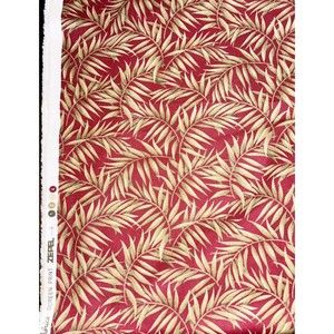 Mill Creek Fabrics Screen Print Zepel Upholstery Fabric Leaves Brown Beige Green